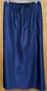 Anne Klein Womens Liquid Look Satin Feel Maxi Skirt Pockets Deep Violet Sz 10 - Picture 1 of 16