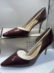 WHITE HOUSE BLACK MARKET ELLA DEEP GARNET HIGH HEELS PUMPS SHOES SZ 8.5 M - Picture 1 of 21