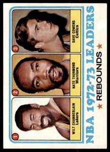 Wilt Chamberlain/Nate Thurmond/Dave Cowens Leader Card 1973-74 Topps #157