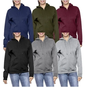 Women's Oversize Loose Fit Fleece-Lined Full-Zip Sweater Hoodie (S-2XL) NEW - Picture 1 of 22