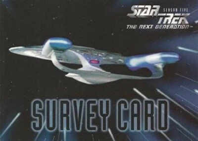 STAR TREK NEXT GENERATION  SEASON 5  SURVEY CARD BY SKYBOX - Image 1 of 2
