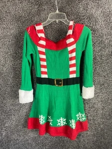 Derek Heart Christmas Sweater Dress Women's Large Multi Acrylic Shoulder Straps - Picture 1 of 10