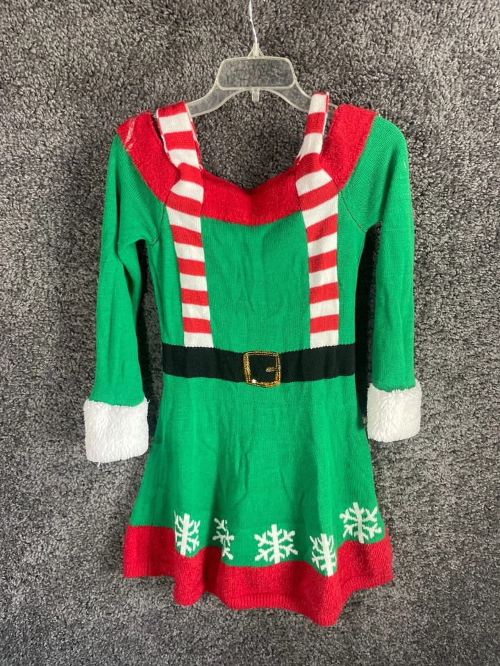 Vestido Suéter Derek Corazón Navidad Para Mujer Grande Multi Acrílico Correas para el Hombro Foto 1 de 4