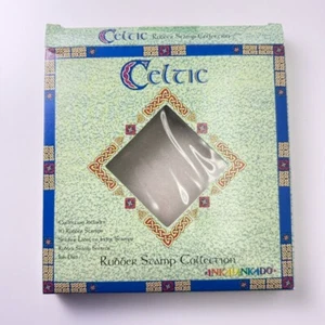 Celtic Collection~Irish~Friends~10 Rubber Stamps + Ink Pad~Inkadinkado~NEW~NIP - Picture 1 of 13