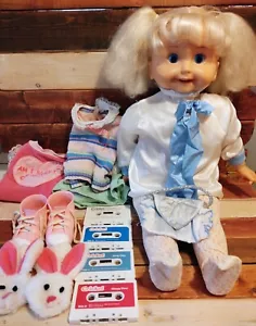 Vintage Cricket Talking Doll with Cassettes Tapes Clothes Lot Playmates 80s - Picture 1 of 6