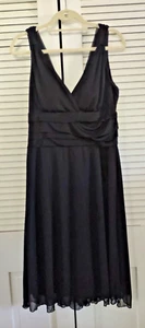 Vintage DJ Summers Womens Dress Sz 14 Black Sheer Lined Flowy Witchy Fairy Y2K - Picture 1 of 17
