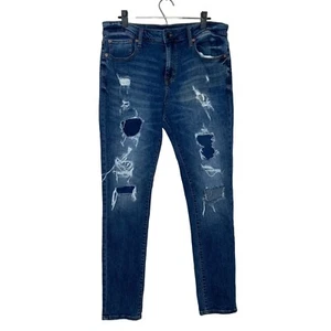 Jeans skinny Aeropostale Athletic effetto invecchiato denim medio elasticizzati taglia 34 - Foto 1 di 7