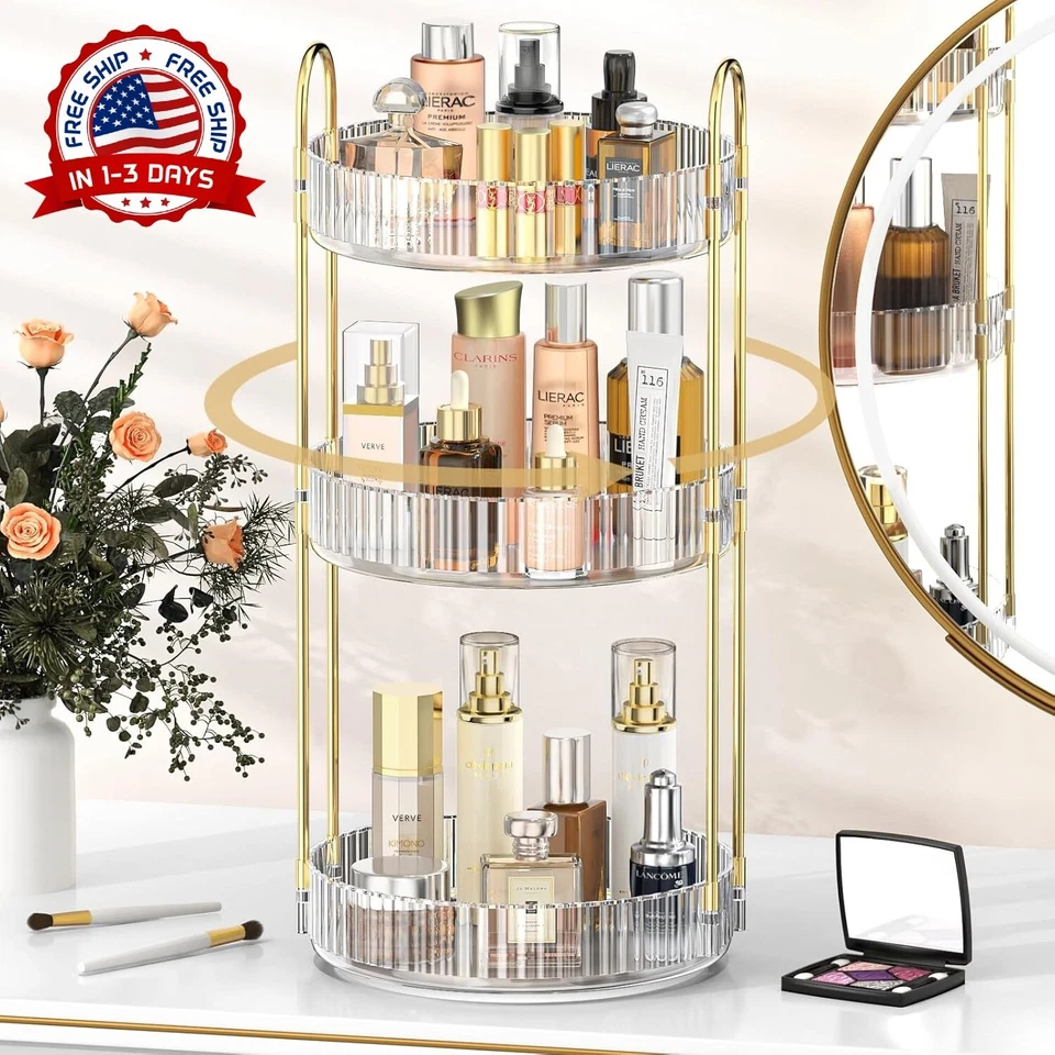 Organizador De Mostrador De Baño, Soporte De 3 Niveles Para Perfumes, Soporte US Foto 1 de 4