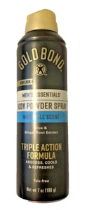Polvo corporal Gold Bond Essentials para hombre spray anochecer aroma sin talco 7 oz - Imagen 1 de 5