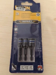 3 Piece IRWIN 1837531 IMPACT PERFORMANCE NUTSETTER -1/4" 5/16" 3/8" - Picture 1 of 1