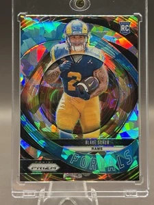 BLAKE CORUM 2024 Prizm Football Portals Blue Ice 49/ 99 #8 - Picture 1 of 4
