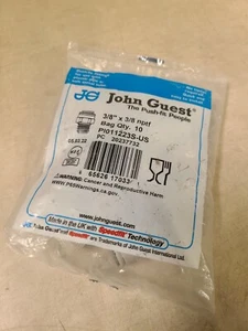 john guest 3/8" X 3/8 NPTF Bag of 10 PI011223S-US SEALED - Picture 1 of 9