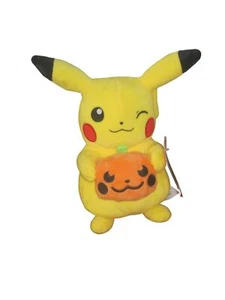 Pokémon ~ Pikachu ~ Plush 8" Halloween Plushie 🔥Winking with Pumpkin🔥2022 - Picture 1 of 5