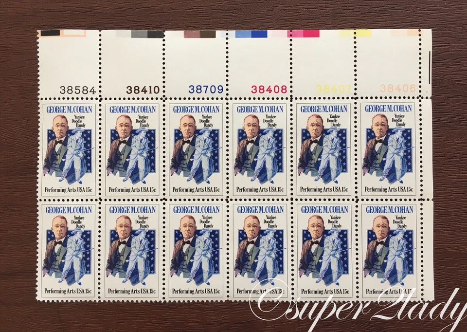 US Stamps Scott 1756 Plate Block Of 12 George Cohan MNH OG 15c 1978 - Image 1 of 1