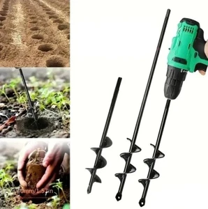 Auger Spiral Drill Bit Post Hole Digger Tool Garden Planting For Earth Planter - Picture 1 of 7