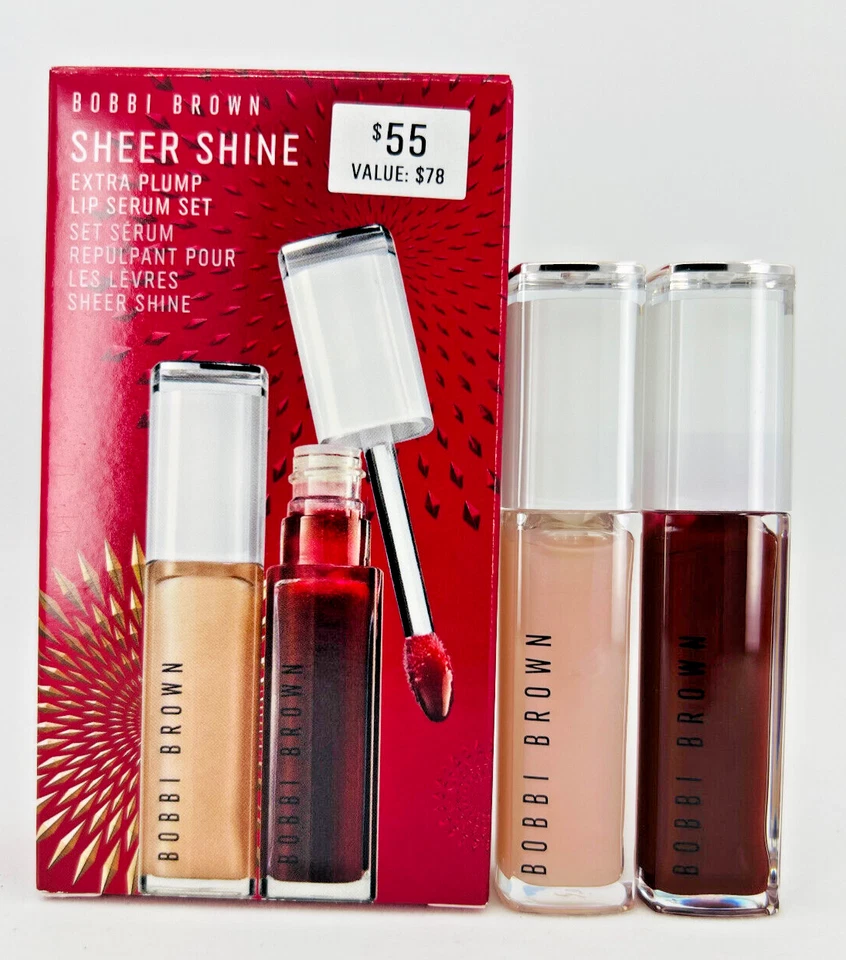 Bobbi Brown Sheer Shine Extra Plump Lip Serum Set - 2 Piece Set Brand New In Box - Image 1 of 3