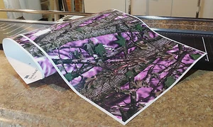 GIRL CAMO DECAL MADE FROM 3M WRAP VINYL 48"x15" MUDDY PRINT CAMOUFLAGE HOT PINK - Picture 1 of 10