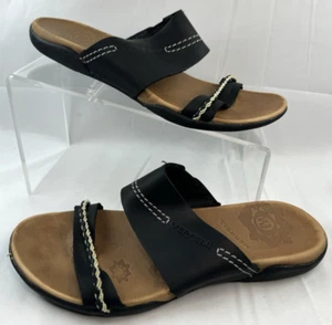 Merrell Sandalen Damen 7 Shudra Pantoletten Flats schwarz Leder Freizeit Slipper J57728 - Bild 1 von 7