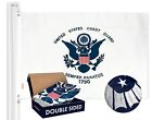 G128 ? US Coast Guard Flag | 3x5 ft | DOUBLE SIDED 210D Embroidered