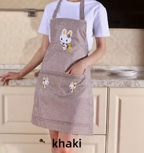 Kochschürze Damen, Grillschürze Größe S/M (khaki), Küchenschürze, Geschenkidee - Bild 1 von 5