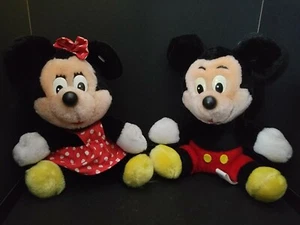 Vintage Stuffed Animal Plush Disney Disneyland Mickey & Minnie Mouse Lot - Imagen 1 de 6