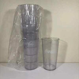 New (10) Coke Coca Cola Restaurant Clear Plastic Tumblers Cups 24oz Carlisle - Picture 1 of 1