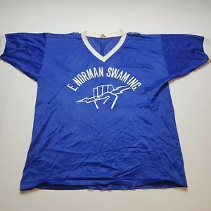 Vtg E. Norman Swam Inc. Jersey Shirt Mens L Mesh 80s 🐶30 - Picture 1 of 7