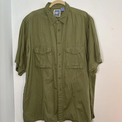 Vintage Bimini Bay Outfitters Army Green Utility Shirt XXL - Image 1 of 4