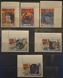 Soviet USSR Scott 4849-4851, 5059-5061 Interkosmos Space Flight 1980-1982 XF MNH - Picture 1 of 3
