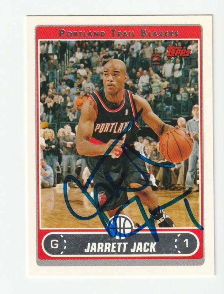 Jarrett Jack Signed 2006-07 Topps Card #214 Auto Trail Blazers NBA Autograph COA - Image 1 of 1