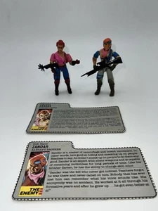 K220014 TOMAX & XAMOT CON SCHEDA NON TAGLIATA 95% COMPLETA GI JOE 1985 VINTAGE HASBRO - Foto 1 di 9