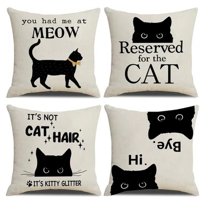 Cat Throw Pillow Covers Reserved For The Cat Pillow Cover It's Not Cats Hair ... - Image 1 of 4