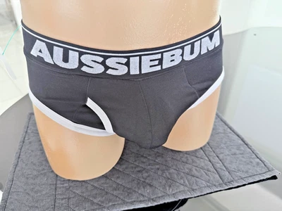 Calzoncillo AussieBum para hombre negro y gris con bolsa funcional para moscas talla grande Foto 1 de 4