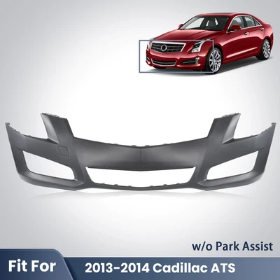 Front Upper Bumper Cover For 2013 2014 Cadillac ATS Without Park Assist 22878683 - Imagem 1 de 4