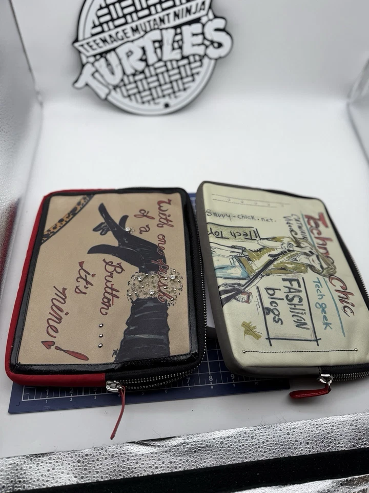 2 Brighton Acolchado Cremallera Superior Ipad Tablet Funda Corazones Giratorios Rosa Rojo 9x10.5" Foto 1 de 4