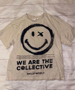 T-Shirt Jungen 8/10 H&M Smileyworld beige - Bild 1 von 4