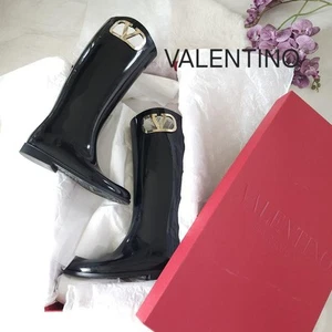 7.0US Valentino Garavani Women Shoes Rain Boots Enamel Limited Edition VHTF Rar - Picture 1 of 9