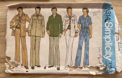 Simplicity 7314 Shirt-Jacket Pants Mens And Teen Boy PATTERN CUT COMPLETE 14/16 - Image 1 of 4