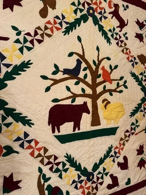 复古全尺寸限量版拼布贴花被子 — 第 1/4 张图片