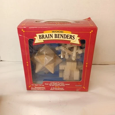 Vintage Cardinal Wood Brain Benders 3-3D Puzzles Item #791 - Image 1 of 3
