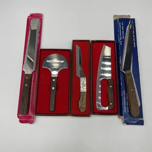 5 Burnco Knives or Implements Stainless Steel Japan NEW in Orig Boxes for Sunoco - Picture 1 of 13