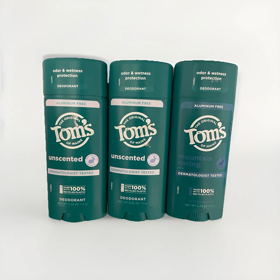 (3) Desodorante y antitranspirante Tom's Of Maine - Sin aluminio. Mezcla 3,25 oz Foto 1 de 1