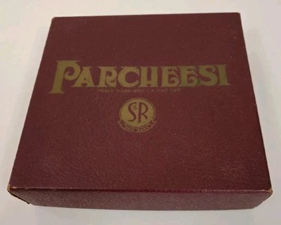 Vintage Parcheesi Selchow & Righter Wooden Tokens, Dice & Cups, Instructions  - Image 1 of 4