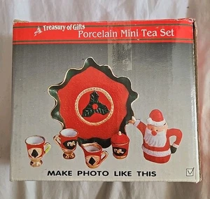 Artmark De Colección Porcelana Miniatura Papá Noel Navidad Juego de Té Decoración Vacacional  - Imagen 1 de 1