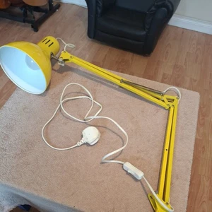 Ikea Tertial Lamp Anglepoise Yellow 17796 Adjustable Arm Double Spring working - Picture 1 of 15