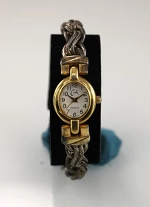 Reloj Cache Mujer Antiguo Plata Oro Acero Inoxidable WR Batería Cuarzo Blanco - Imagen 1 de 6