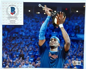 SHAI GILGEOUS ALEXANDER SIGNED 8X10 PHOTO OKC OKLAHOMA CITY THUNDER SGA 2025 BAS - Picture 1 of 3