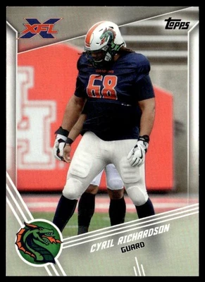 2020 Topps XFL Cyril Richardson Seattle Dragons #47 - Image 1 of 2