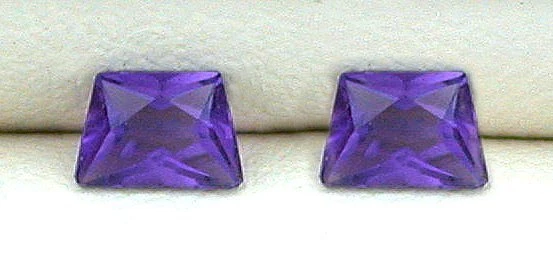 Dos Baguette Cónico Corte Personalizado 4mm x 3mm Brasil Amatista Piedras Preciosas EBS4459A1 Foto 1 de 1