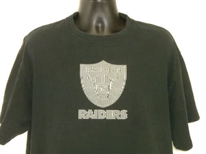 Camiseta De Colección Oakland Raiders Spellout Shield NFL Desteñida Plateada Negra - Imagen 1 de 9